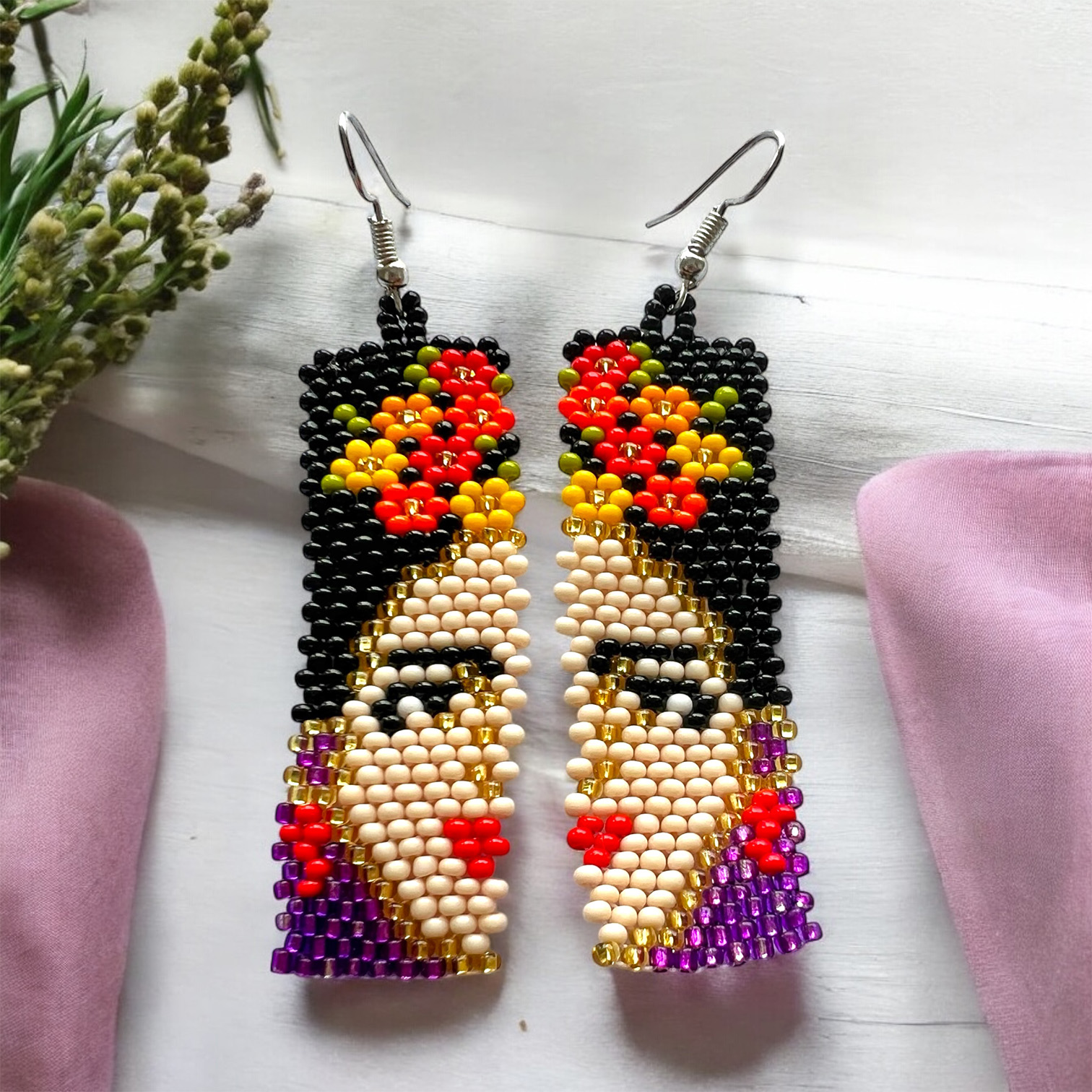 Boucles d’oreilles Frida chaquira
